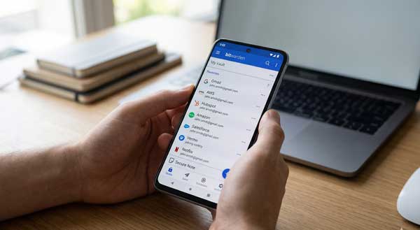 Bitwarden Secure Password Vault on Android Smartphone