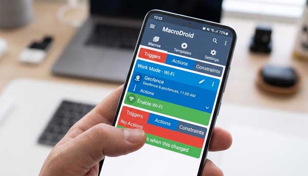 MacroDroid Task Automation Interface on Android Smartphone
